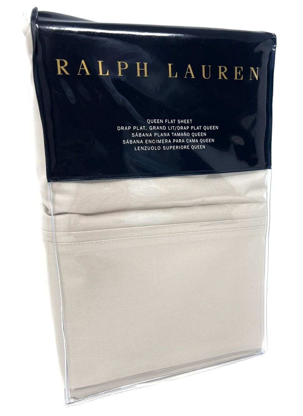 Ralph Lauren RL 464 QUEEN Flat Sheet “Pale Flannel" 100% Cotton Percale